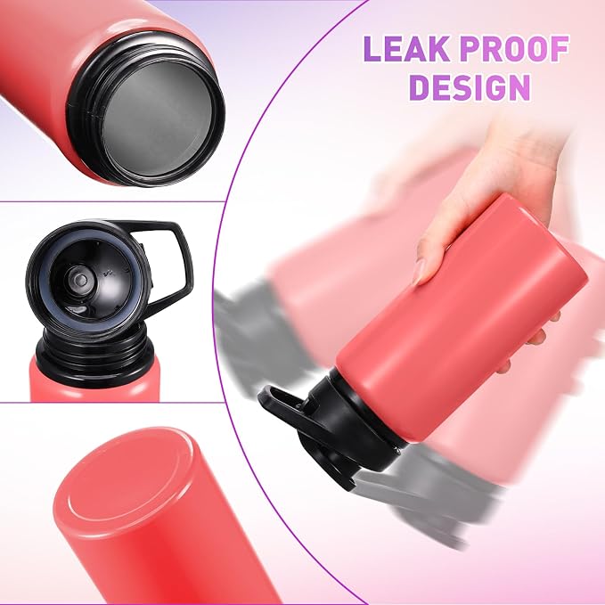 Mimorou 10 Pack Aluminum Water Bottles Bulk 17oz Reusable Leak-Proof Lightweight Sport Bottles Set for Travel Gym Team Camping & Party Favors, 10 Colors