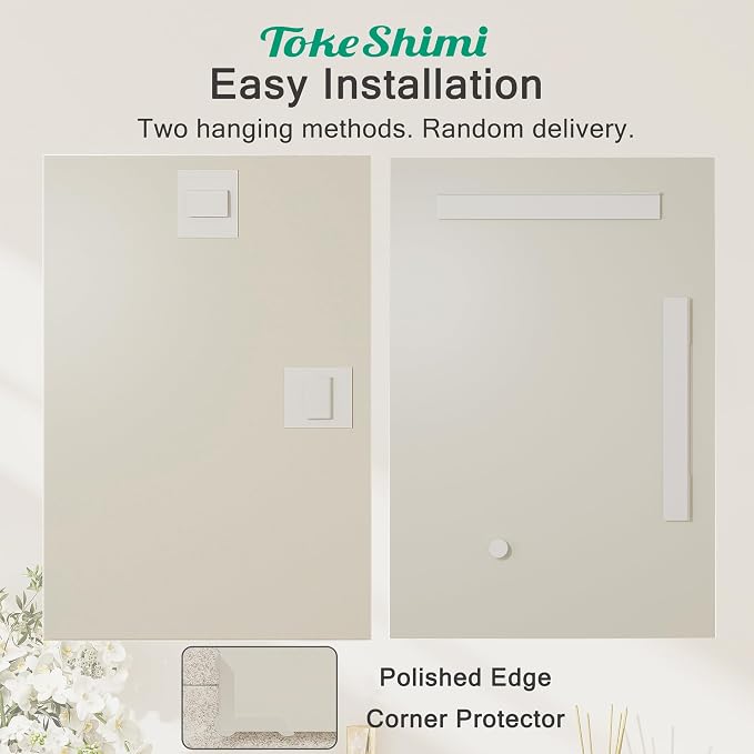 20x30 Frameless Bathroom Mirror, Vanity Bathroom Mirror for Wall Shatterproof Modern Rectangle Mirrors for Bedroom, Living Room, Entryway, Home Gym, Entryway