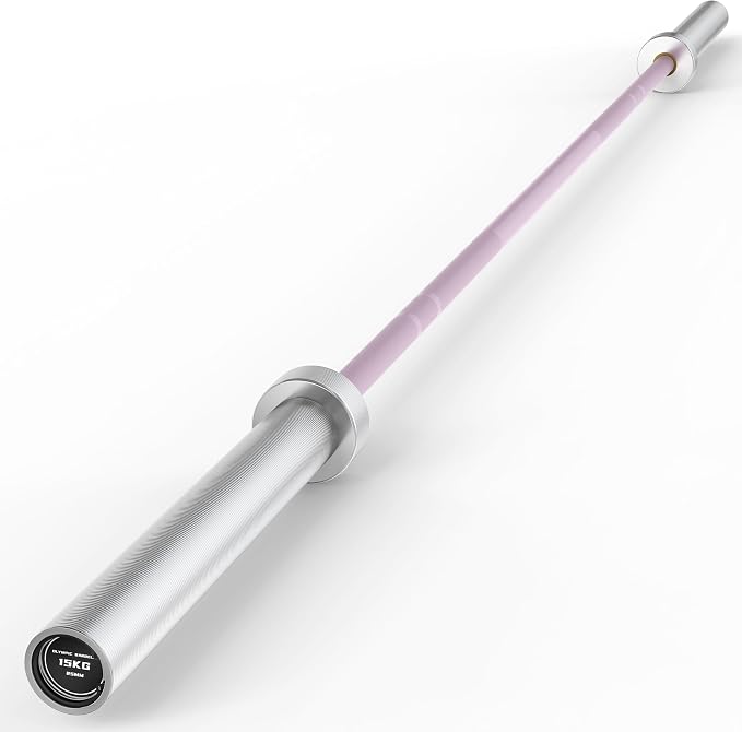 HANDBODE 35 lb Olympic Barbell 6.5 ft, 2 Inch Womens Bars, 1000 lb Capacity | Spring Steel Construction, Knurled Grip, Weightlifting, Bench Press, Deadlift, Squat, Home Gym Strength Training