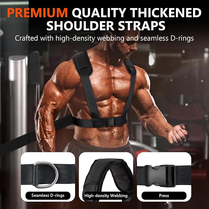 TE DEUM Weight Training Pull Sled, Fitness Strength Speed Training Sled, Steel Power Sled Workout Equipment for Athletic Exercise and Speed Improvement, Only Suitable for 2" Weight Plate