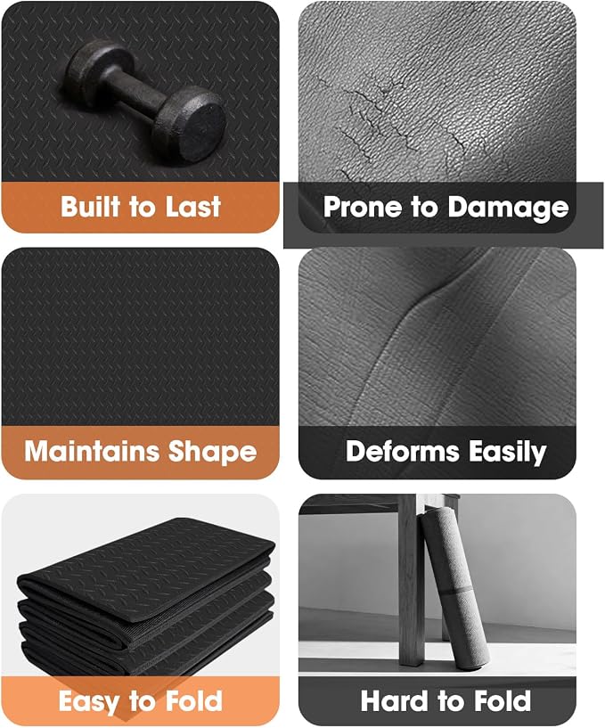 THAILE Gym Equipment Mat, 79" x 39"x 0.16" Exercise Equipment Mat | Heavy-duty floor protector for treadmills, ellipticals, bikes and weight equipment; reduces vibration, noise and floor damage