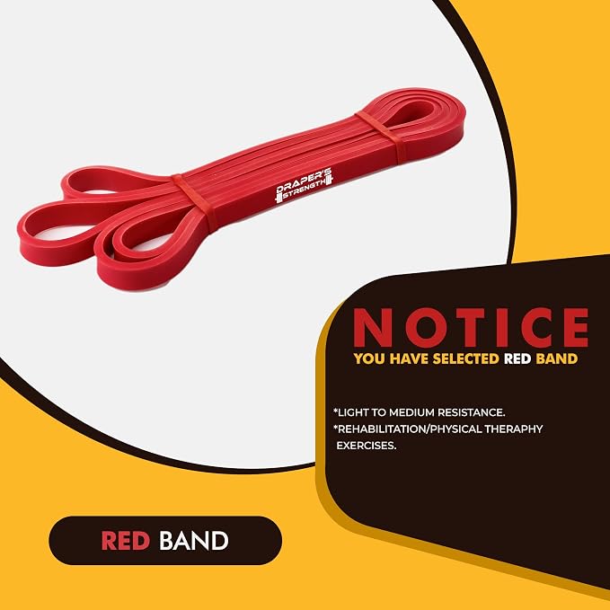 Draper's Strength Heavy Duty Resistance Stretch Loop Bands for Powerlifting Workout Exercise and Assisted Pull Ups