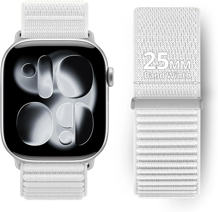 Nylon Loop Sport Band Compatible with Apple Watch Ultra 3 2 Band 49mm 46mm 45mm 44mm 42mm 41mm 40mm 38mm Women Men, Stretchy Strap Elastic Fabric Wristband for iWatch Series 11 10 SE 9 8 7 6 5 4 3 2 1