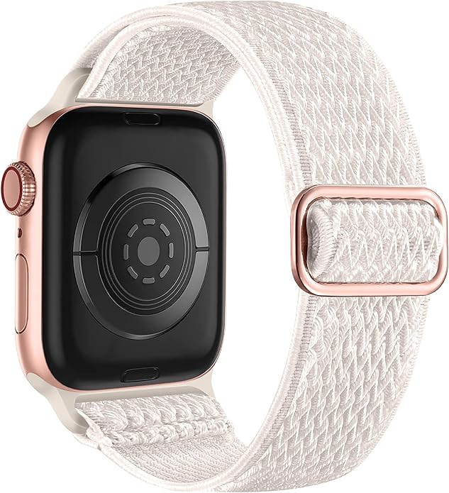 Lerobo Stretchy Nylon Solo Loop Band, Compatible with Apple Watch Series 11 10 9 8 7 6 5 4 3 SE3/2/1 Ultra3/2/1, Adjustable Strap for iwatch Band 44mm 45mm 46mm 49mm 42mm 40mm 41mm 38mm for Women Men