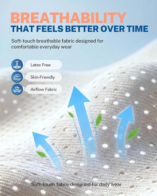 Wrist Brace with Soft-Touch Fabric, Breathable Compression Support | Mild Carpal Tunnel Support , Adjustable Compression Wrist Wrap , Enlarged Thumb Opening , Typing, Office Work & Daily Wear