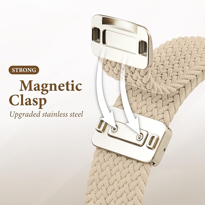 4 Pack Braided Stretchy Bands Compatible with Apple Watch 40mm 41mm 38mm 42mm 44mm 45mm 46mm 49mm Women Men, Breathable Nylon Elastic Daily Use Straps for iWatch Series 11/10 9 8 7 6 5 4 3 SE/Ultra 2