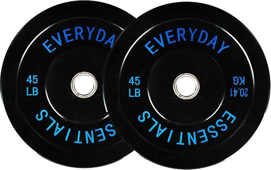 Fitvids 2-Inch Olympic Bumper Plates, Perfect Weight Plates for Weightlifting and Strength Training, Multiple Weights Available