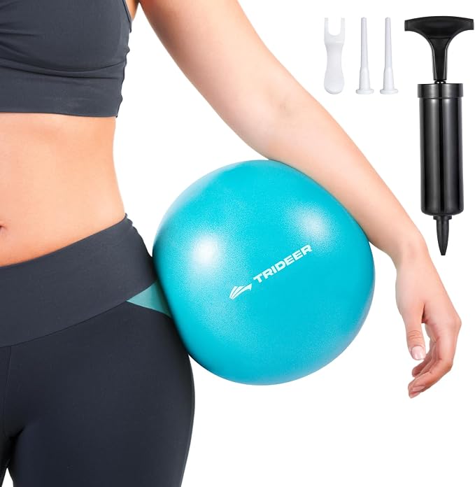Trideer 9-Inch Pilates Ball, Small Exercise Ball Pilates Equipments for Yoga, Physical Therapy, Pregnancy, Postpartum, Core Training, Balance, Stability and Stretching