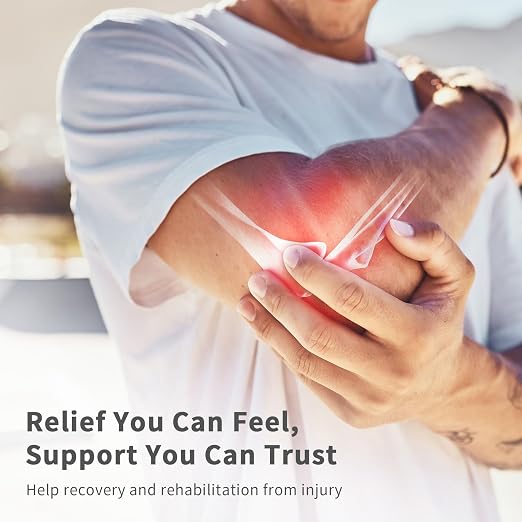 Bracoo Elbow Brace for Tendonitis Women Men, Tennis Elbow Compression Sleeve Wrap Support, Golfer's Elbow, Bursitis, Sprains, Strains, Sports Injury Recovery Joint, Arthritis Pain Relief, ES10