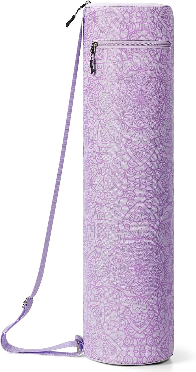 Gonex Yoga Mat Bag, Full-Zip Mat Carrier | 600D Oxford Fabric, Wet Pocket, Front Zip Pocket, Adjustable Strap, Fits Mats up to 26"