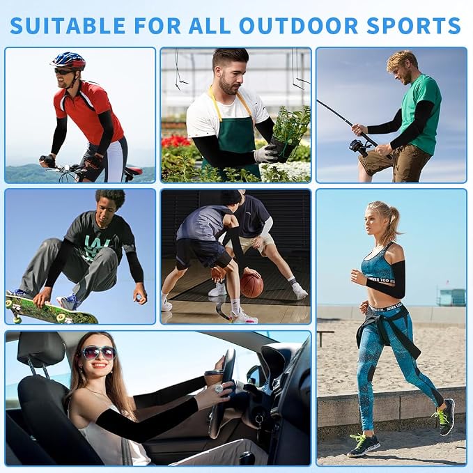 Arm Sleeves for Men Women Compression Sleeves to Cover Arms for Men Working Sun Sleeves for Men Women