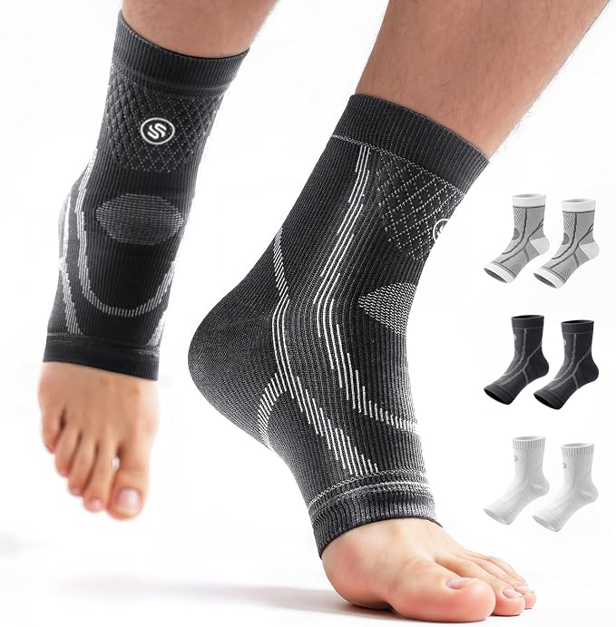 3 Pairs Ankle Compression Sleeve for Achilles Plantar Fasciitis Socks, [Upgraded Ultra Breathable] Neuropathy Socks Ankle Brace for Women & Men, Tendonitis Relief, Heel Pain,Foot Pain and Swelling in Ankle Support