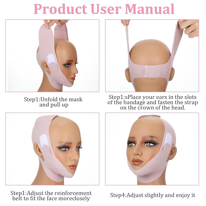 Face Framer V Line Lifting Mask Reusable Chin Strap for Sleeping Breathable Double Chin Reducer Face Slimming Strap with Support for Women Prevent Sagging (Purple)