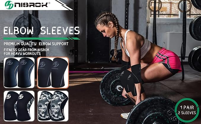 Knee Sleeves (1 Pair), 7mm Neoprene Compression Knee Braces, Great Support for Cross Training, Weightlifting, Powerlifting, Squats, Basketball and More