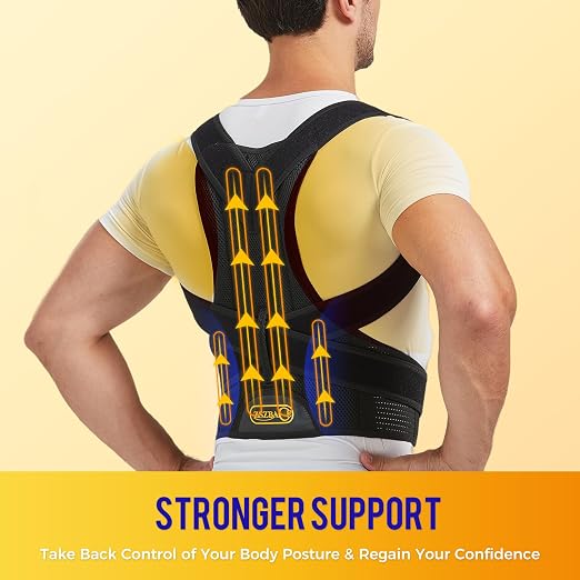Back Brace and Posture Corrector for Men and Women Adjustable Back Straightener Posture Corrector, Scoliosis and Hunchback Correction, Spine Corrector, Support for Upper Lower Back Pain Relief