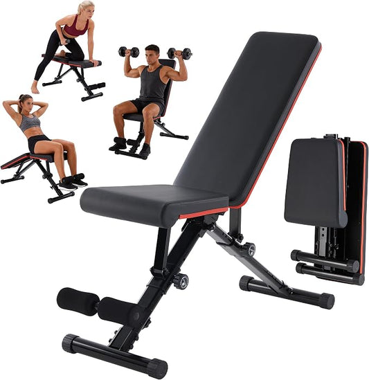 Adjustable Weight Bench 795 lbs, Foldable Incline Bench Press