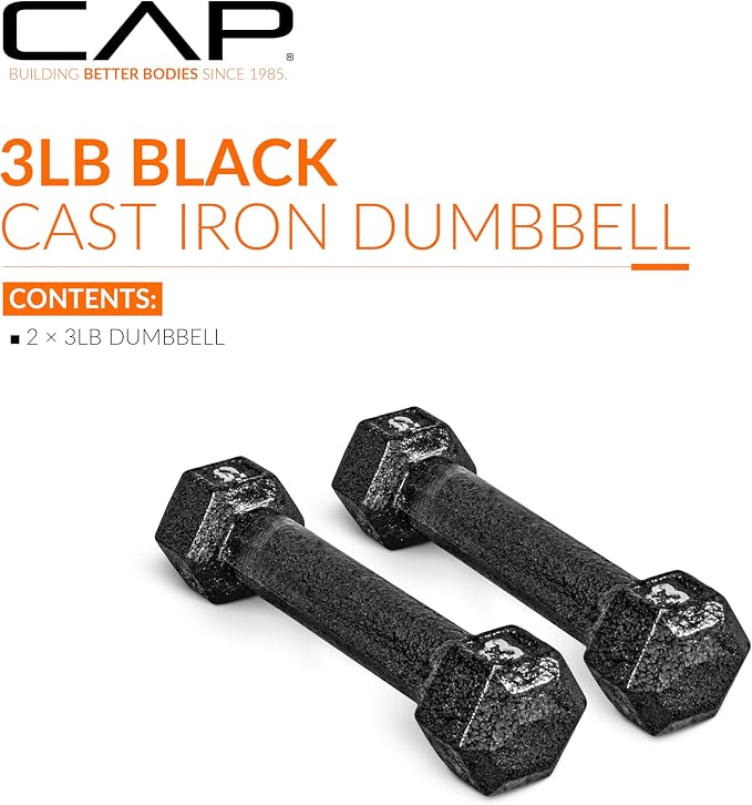 CAP Barbell Cast Iron Hex Dumbbell | Multiple Options