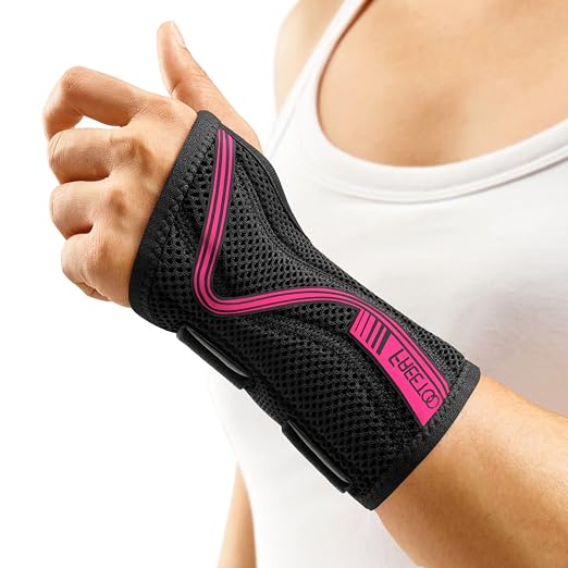 FREETOO Carpal Tunnel Wrist Brace Night Support, Left Hand, Small | Wrist Splint Hand Brace, Breathable Mesh Fabric, Women Men, Sleeping Work Typing Pregnancy, Tendonitis Arthritis Sprain RSI