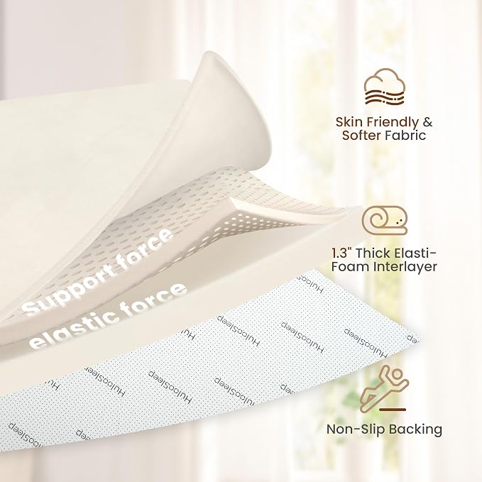 Huloo Sleep Baby Play Mat for Floor,Large 79"×79" Playpen Mat for Toddler,Infant,Kids,1.3" Thick Non-Slip Nursery Rug,Water Repellent Soft Padded Activity Mats for Tummy Time,Crawling,Playroom(Cream)