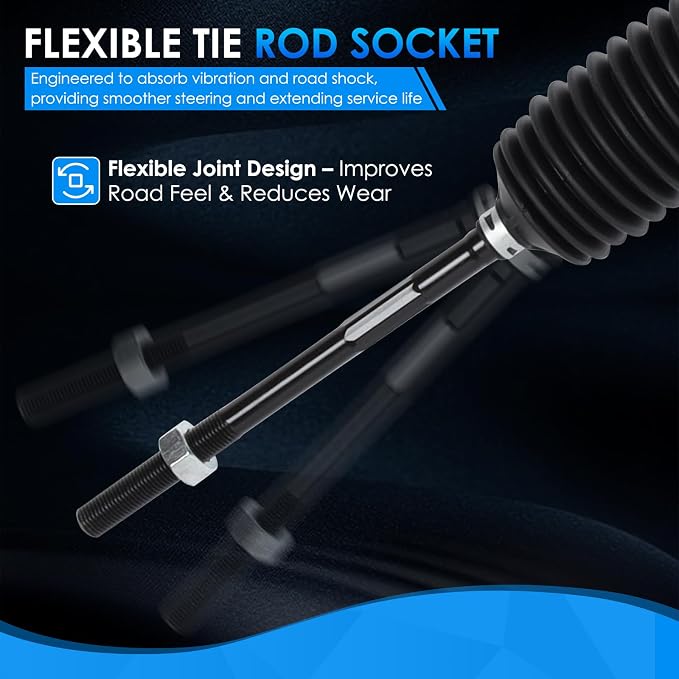 22-1000 Hydraulic Power Steering Rack and Pinion Fit for Chevrolet Silverado 1500 Classic, for GMC Sierra 1500 Classic Automotive Replacement Rack & Pinion Assembly with Outer Tie Rod Ends