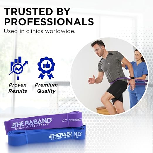 THERABAND Resistance Band, Exercise, Workout, Physical Therapy, Multi | Elastic resistance band for exercise, strength training, stretching and physical therapy