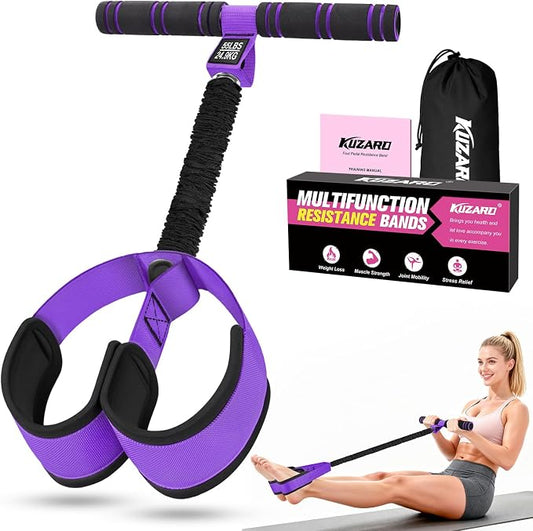 Upgraded Pedal Resistance Band with Handles, Multifunction Foot Pedal Resistance Bands for Abdomen,Waist,Arm, Core/ABS,Leg Workout at Home - Physical Therapy,Stretching,Strength Equipment