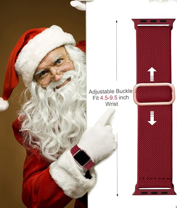Adorve Stretchy Band Compatible with Apple Watch Bands Ultra 3/2/1 49mm 46mm 45mm 44mm 42mm 41mm 40mm 38mm Men Women, Soft Nylon Elastic Braided Strap Fits for iWatch Series 11/10/9/8/7/6/5/4/3/SE3-1