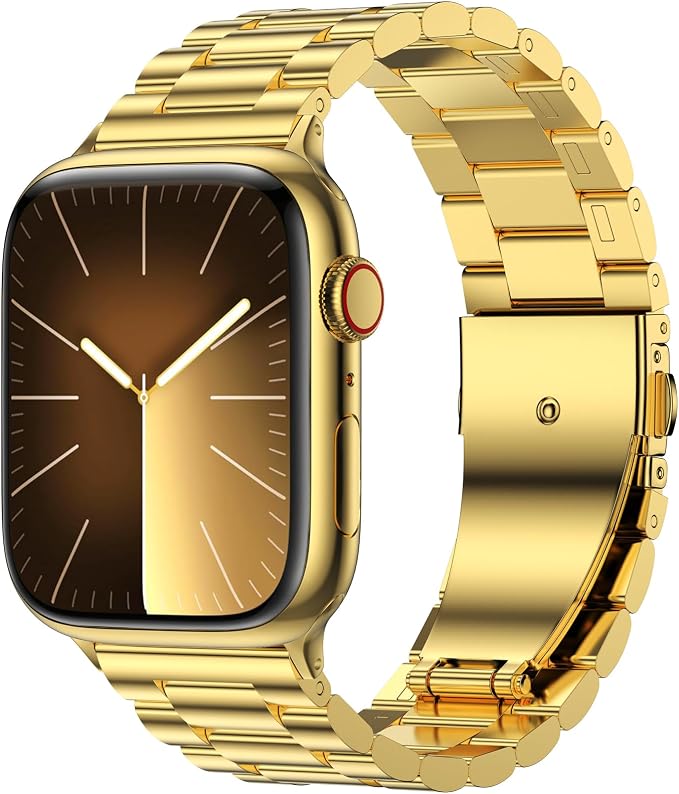 EPULY Metal Band Compatible with Apple Watch Bands for Men 49mm 46mm 45mm 44mm 42mm, Business Stainless Steel Strap for iWatch Series 11 10 9 8 7 6 5 4 3 2 1, SE3 2 1, Ultra3 2 1, No Tools Required | 49/46/45/44/42mm Stainless Steel Strap for Business ...