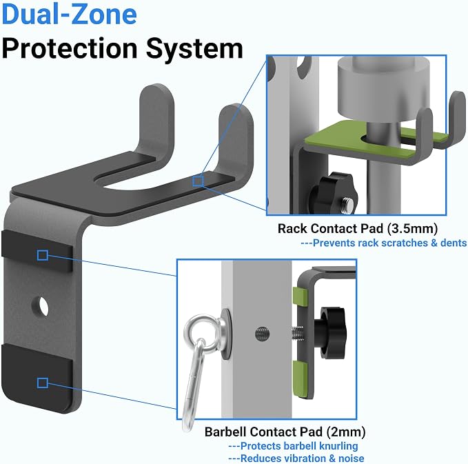 Heavy-Duty Power Rack Attachments, Quick-Install Home Gym Accessories for 2x2, 2x3 & 3x3 Power Racks, Fits 1/2" & 1" Holes