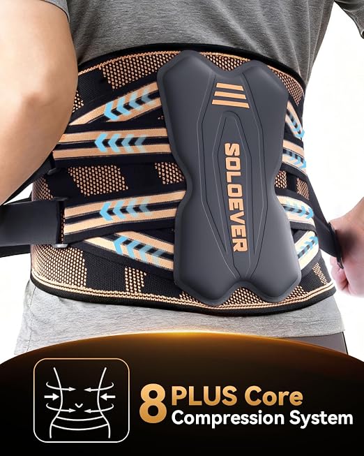 Copper Back Brace For Men Lower Back Brace For Work Lumbar Support Belt | Medical Grade Stronger Support System For Women Ultra Breathable Back Support Brace For Heavy Lifting Sciatica,Herniated Disc