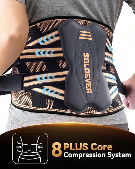 Copper Back Brace For Men Lower Back Brace For Work Lumbar Support Belt | Medical Grade Stronger Support System For Women Ultra Breathable Back Support Brace For Heavy Lifting Sciatica,Herniated Disc