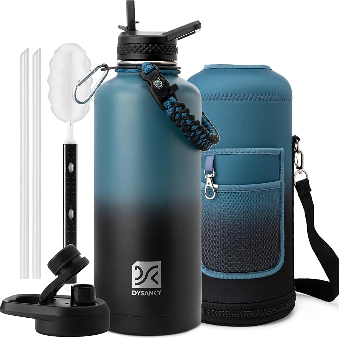 DYSANKY Insulated Water Bottle with Portable Carrier Bag for Outdoor 87 oz