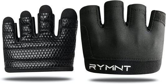 Minimal Workout Gloves for Women Men, Micro Fingerless Gym Gloves Grip Pads | Work Out Gloves for Kettlebells, Weight Lifting, Exercise, Pull Up, ,Cross Training, Silicone Grip Lifting Half Finger Gloves