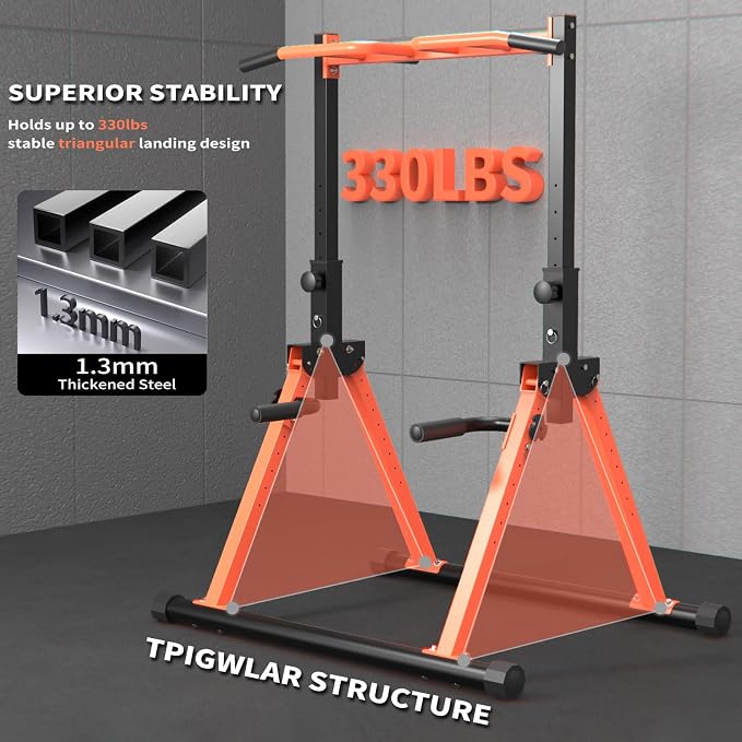 Z ZHICHI Foldable Pull-Up Dip Station Weight Capacity 400LBS