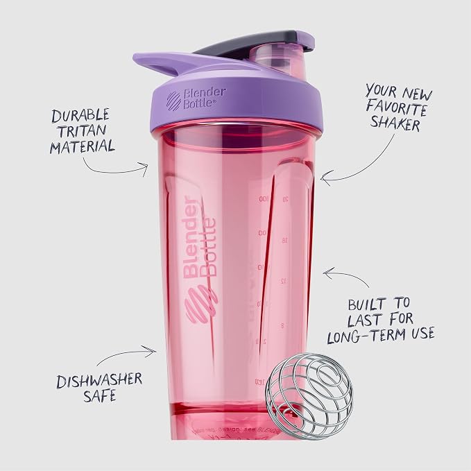 BlenderBottle Sport Flip Tritan Shaker Bottle 24 oz Purple