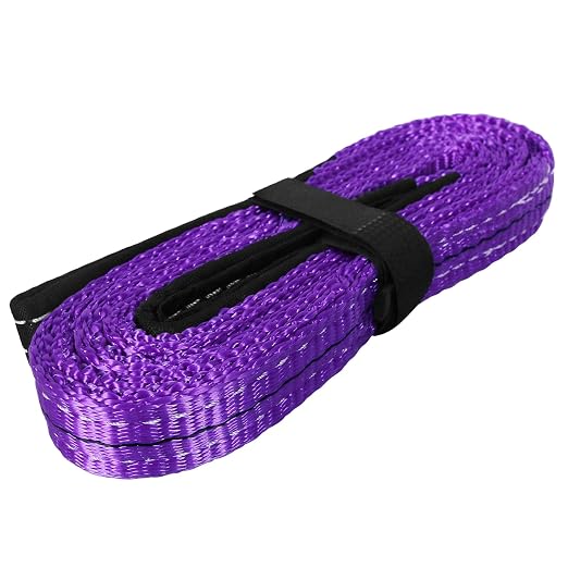 Lift Sling Straps,1" x 12' 2-Ply Heavy Duty Flat Eye Lift Sling | Twist Eye Polyester Lifting Sling Straps Nylon Tree Saver Recovery Strap Web Slings Rigging Moving Tow Hoisting Gear Strap
