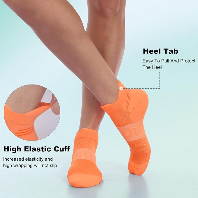 Lapulas Compression Socks for Men & Women, 6 Pair Ankle Running Support Socks for Sports, Casual, Plantar Fasciitis Relief