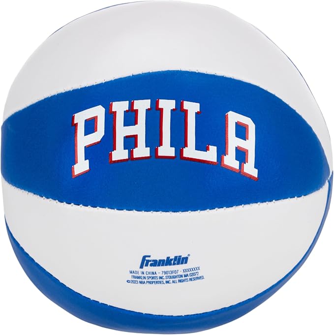 Franklin Sports NBA Toy Basketballs - 2 Pack of Kids Soft Mini Basketballs for Over The Door + Indoor Hoops - NBA Fan Shop