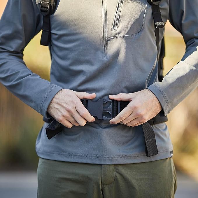 GORUCK Padded Hip Belt for Rucking Backpacks, Adjustable, Black | Fits Side MOLLE Webbing on GR1, GR2 and Rucker, Added Comfort and Stability for Long Rucks and Heavy Lifting