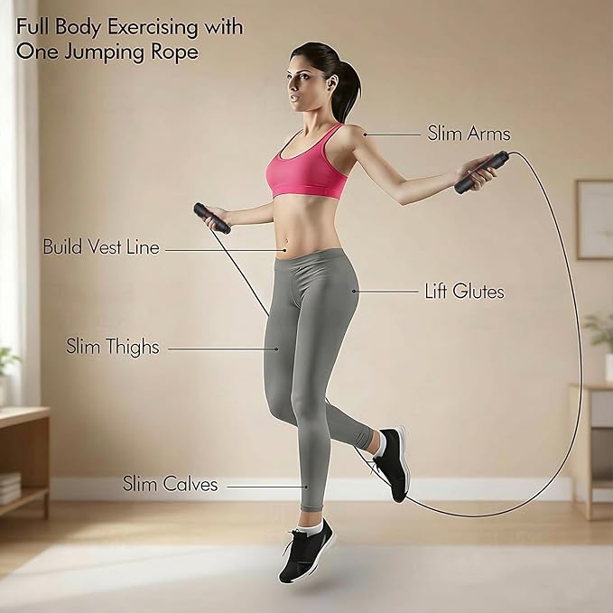 Jump Rope, Tangle-Free Rapid Speed Jumping Rope, adjustable jump rope, suitable for women, men, and children, suitable for home gyms, sports and fitness equipment, and slim figures