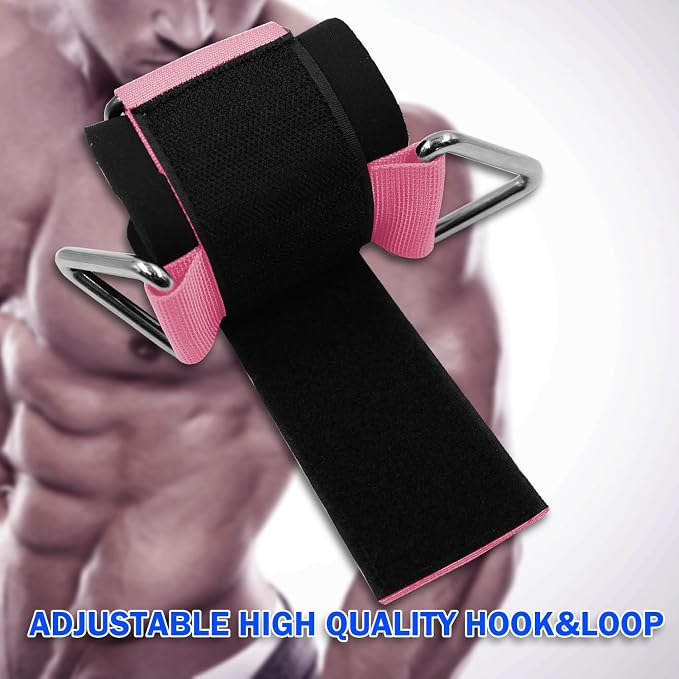 Wrist Cuffs for Cable Machines – Padded & Adjustable Straps for Lateral Raises, Tricep Pushdowns & Strength Training