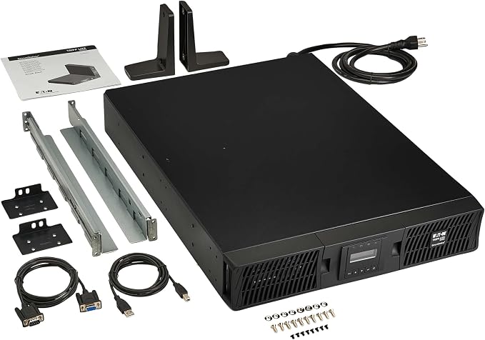 Eaton Tripp Lite Series SmartOnline 2200VA UPS, Pure Sine Wave Double-Conversion, 1800W, 2U Rack/Tower, Extended Run, Network Card Option, LCD, 2 Year Warranty & 250,000 Insurance (SU2200RTXLCD2U)