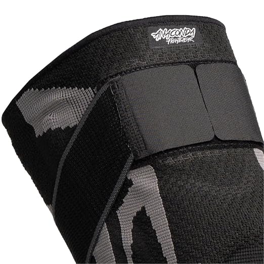 Anaconda Fightwear Knee Brace for Men and Women – Adjustable Knee Compression Sleeve with Gel Pad for Shock Absorption & Joint Support – Non-Slip Wrap for Athletic Training & Sports – Small