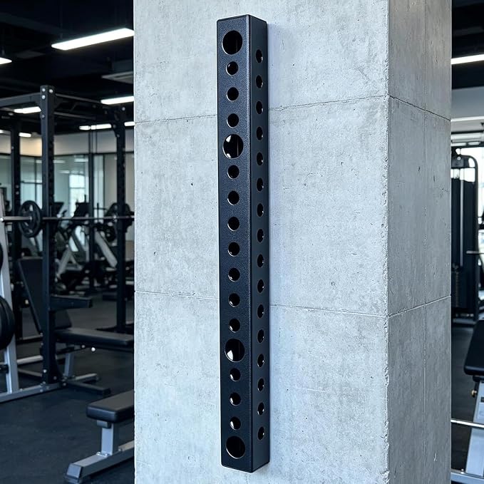 AHTAPFON Wall Storage Stringer,Wall-Mounted Storage Tube,Width 3x3" For Placement Weight Plate,Landmine Attachment, Resistance Bands,Save Space in Home Gym
