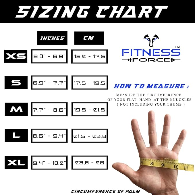 FITNESS FORCE Ventilated Weight Lifting Workout Gloves for Men & Women | Gym Gloves for Men & Women with Built-in Wrist Wraps for Men, Exercise Gloves for Weightlifting, Cycling & Cross Training