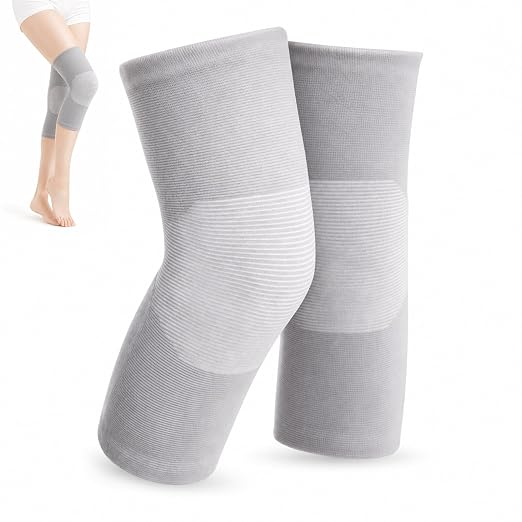 Bamboo Knee Sleeve for Knee - One Pair Bamboo Compression Knee Sleeve for Women,Bamboos Compression Knee Sleeve,Elastic Warm Knee Brace (X-Large(91-116))
