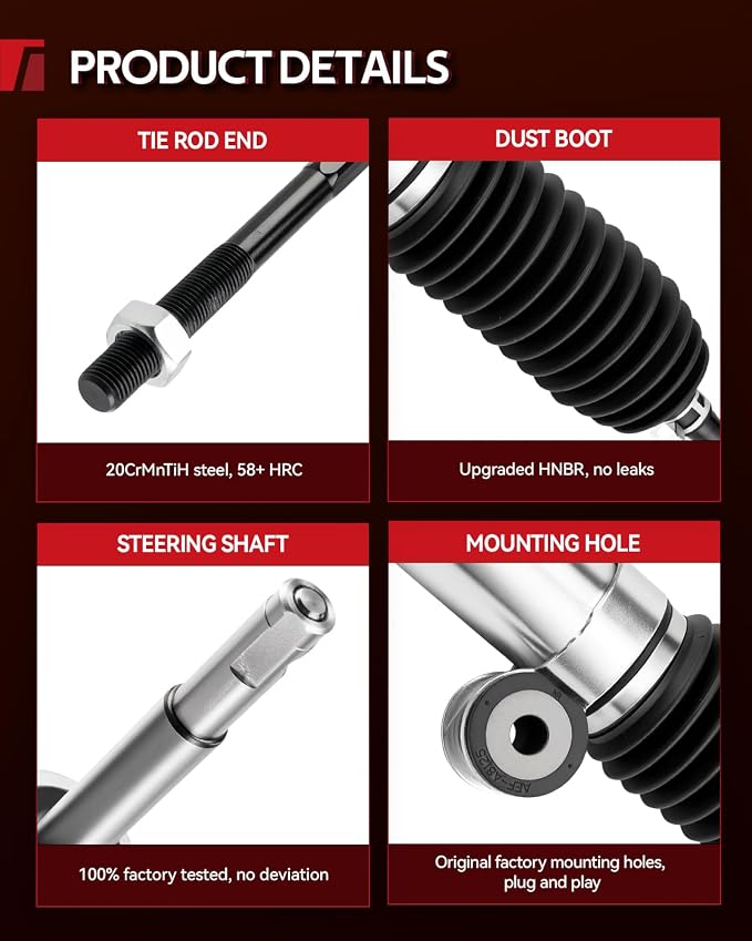 Torchbeam Hydraulic Steering Rack & Pinion Assembly Fit for 1997-2005 Venture FWD, Montana, Silhouette, Aztek, 2002-2007 Rendezvous, Replaces OEM 22-164