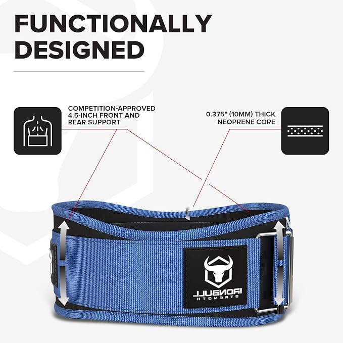 Weight Lifting Belt for Men and Women - Great for Squats, Deadlift, Lunge, Exercises and Training - Best for Olympic, Cross-Training and Bodybuilding Workout