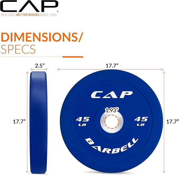 CAP Barbell Rubber Olympic Bumper Plate | Multiple Options/Colors