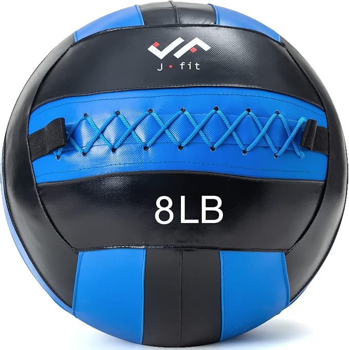 JFit Wall Ball – Premium Soft Weighted Exercise Ball for Strength, Conditioning, Gym & Home Workouts, 4-30 LB